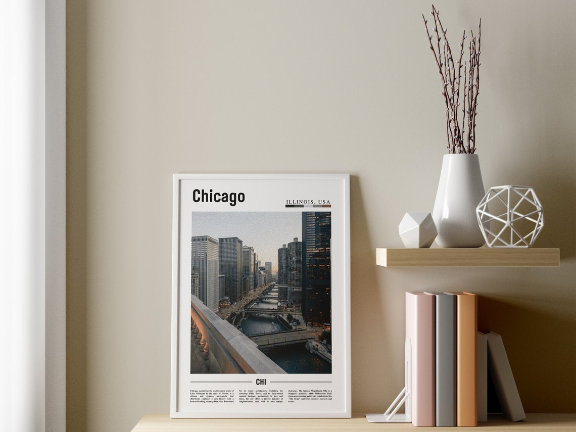 Chicago Print Chicago Poster Chicago Wall Art United States Photo United States Poster United States Print - Image 3