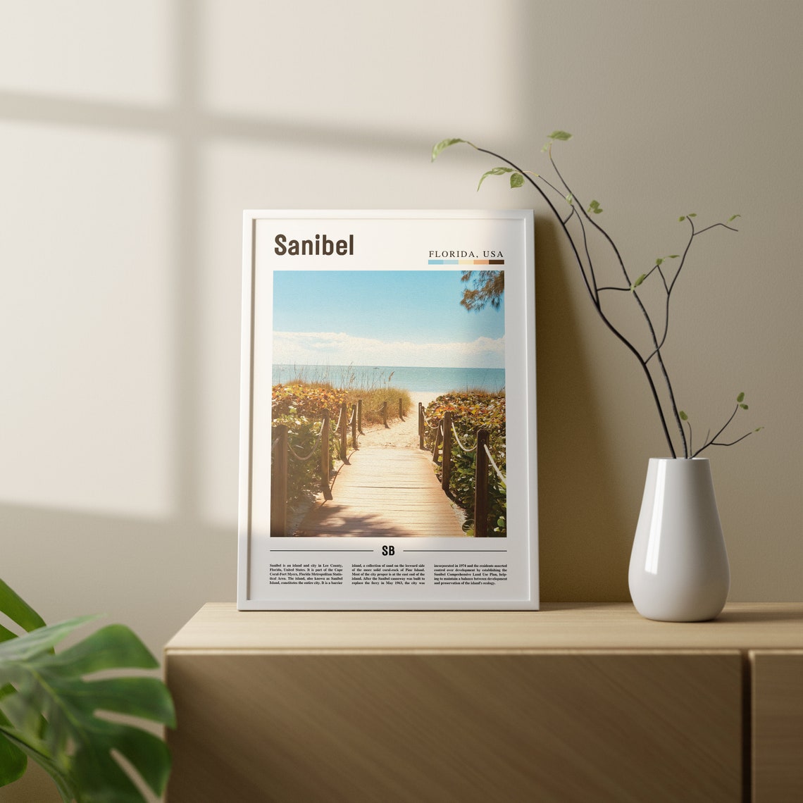 Sanibel Print Sanibel Poster Sanibel Wall Art Oil Painting Poster Colorful City Print City Artwork Travel Artwork Travel Wall Art - Image 2