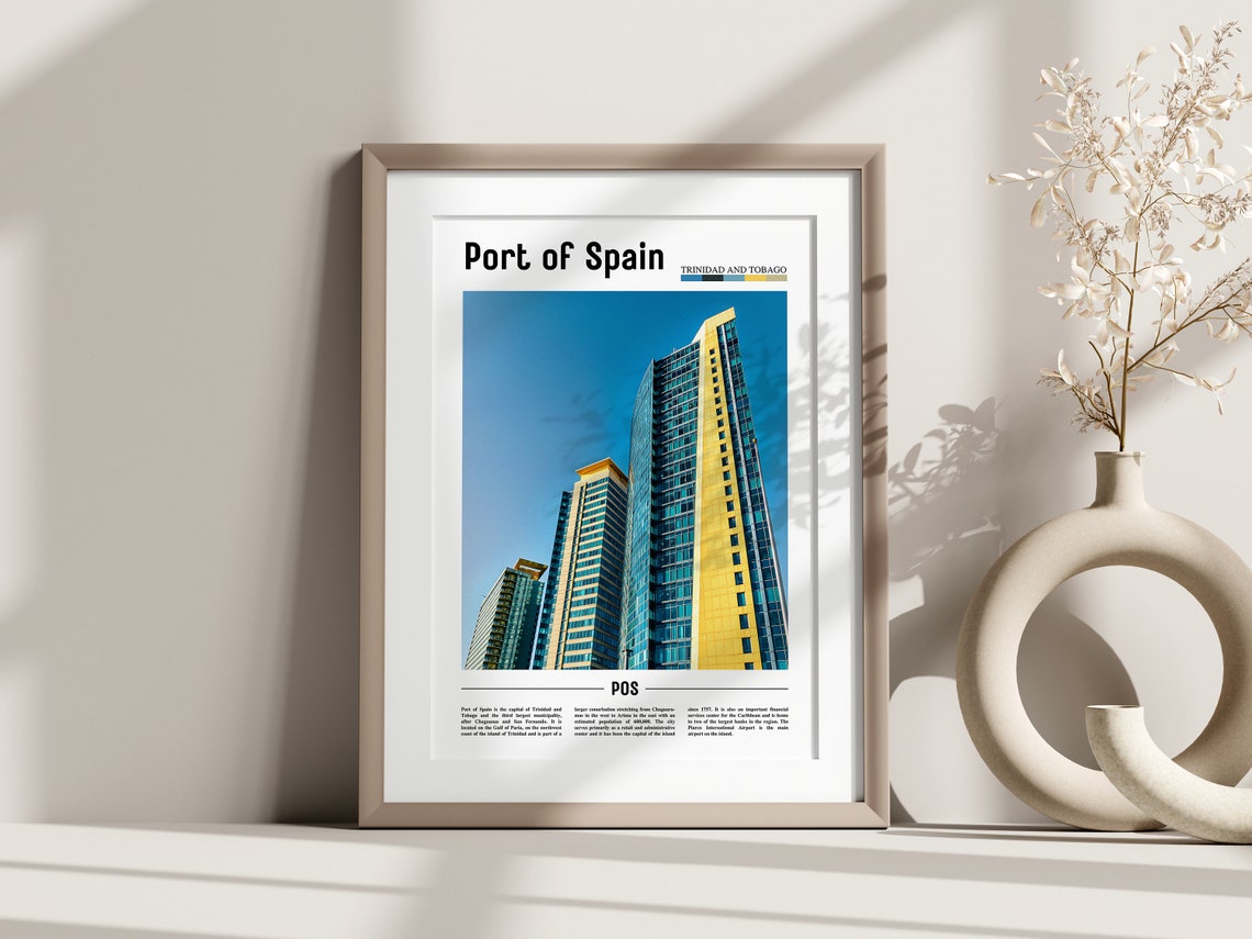 Port Of Spain Poster Port Of Spain Print Port Of Spain Wall Art Spain Photo Spain Poster Spain Print Minimal Travel Poster - Image 3