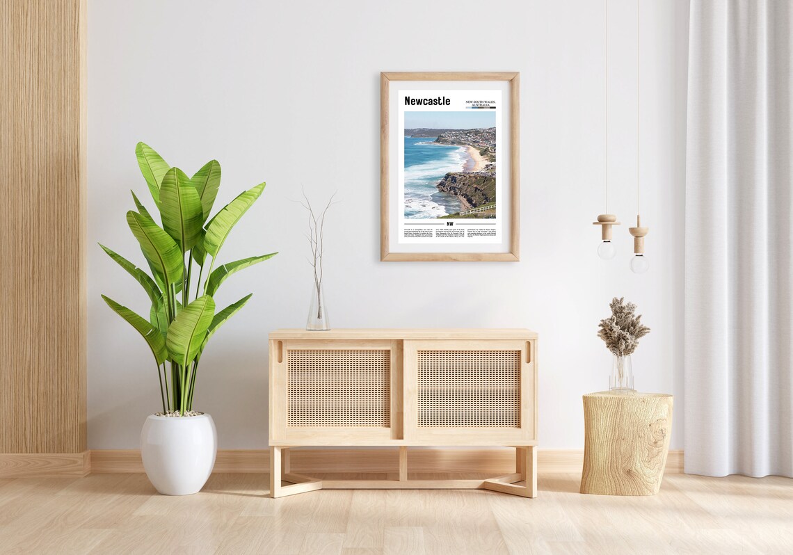 Newcastle Minimal Travel Poster, Oil Painting - Image 3