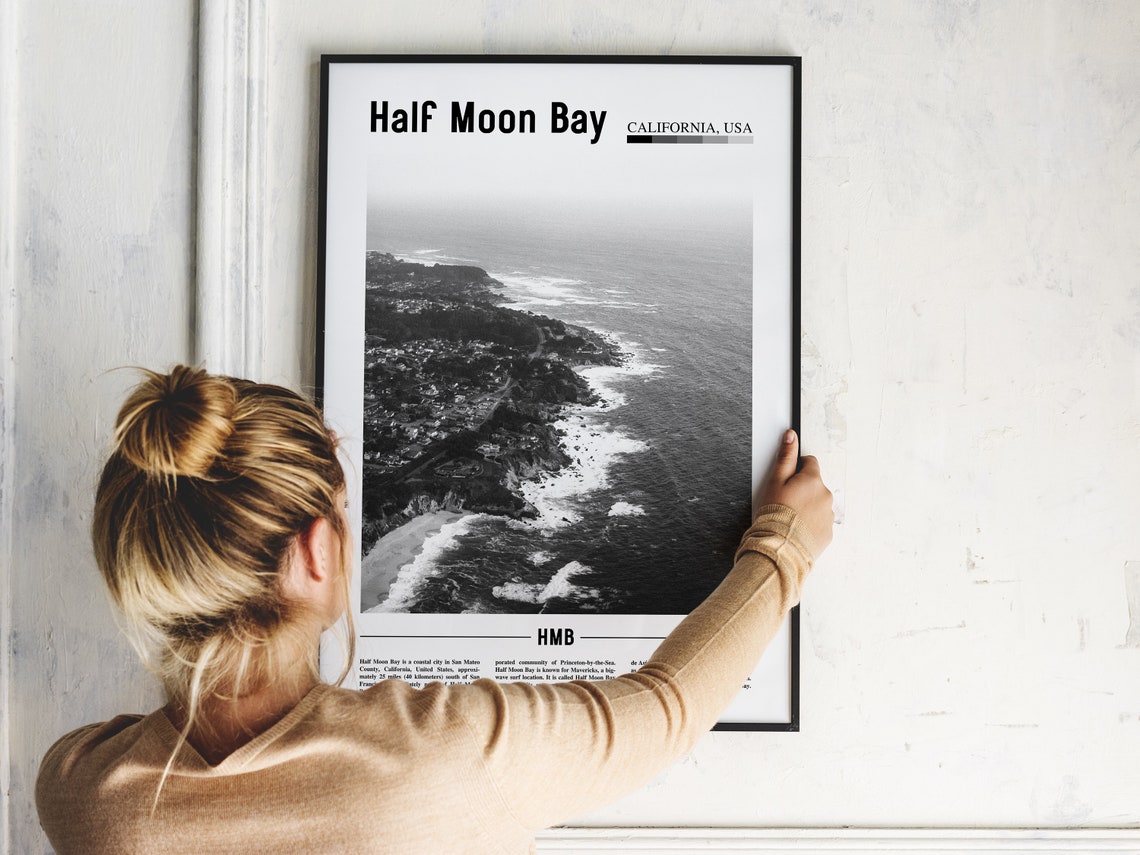 Half Moon Bay Minimal Travel Poster - Image 5
