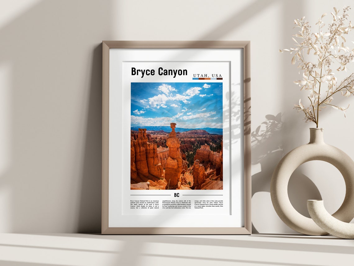 Bryce Canyon Poster Bryce Canyon Print Bryce Canyon Wall Art United States Photo United States Poster United States Print - Image 2