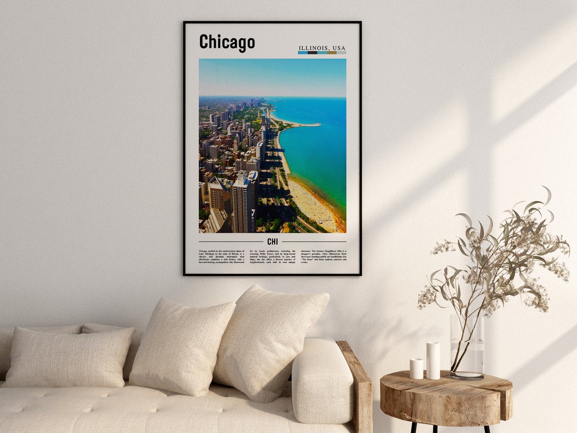 Chicago Print Chicago Poster Chicago Wall Art United States Photo United States Poster United States Print - Image 2