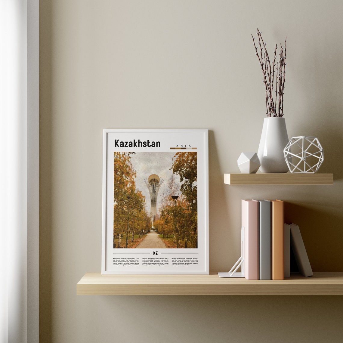 Kazakhstan Poster Kazakhstan Print Kazakhstan Wall Art Asia Print Asia Poster Asia Photo Minimal Travel Poster - Image 3