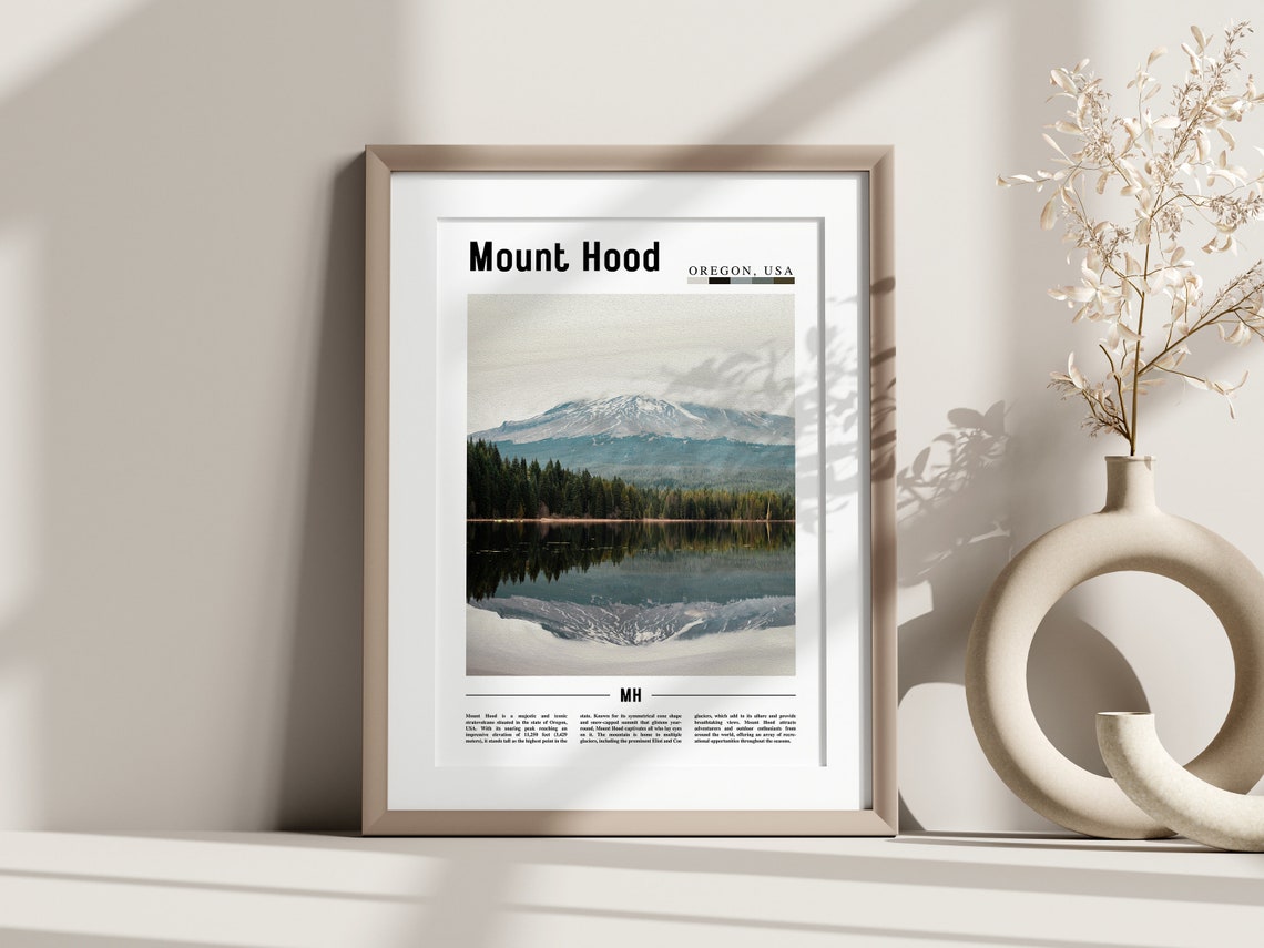Mount Hood Poster Mount Hood Print Mount Hood Wall Art United States Photo United States Poster United States Print - Image 3