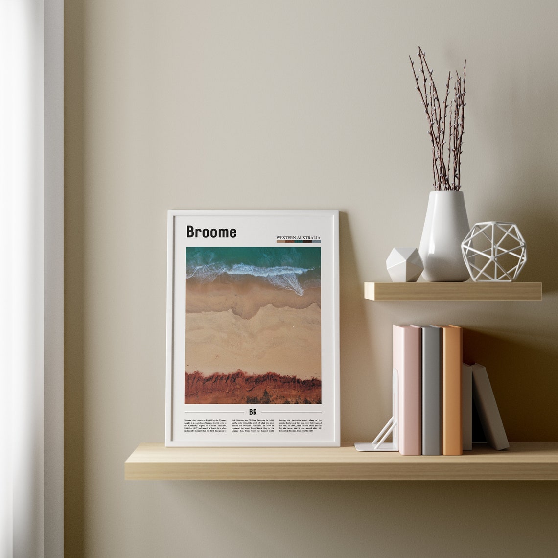 Broome Print Broome Poster Broome Wall Art Minimal Travel Print Minimal City Poster Travel Destination City Print Oil Painting Poster - Image 2