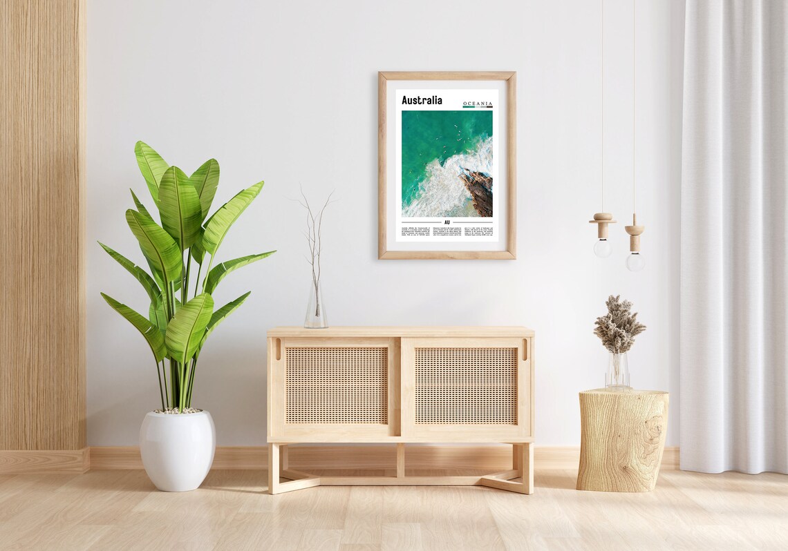 Australia Minimal Travel Poster, Oil Painting - Image 3