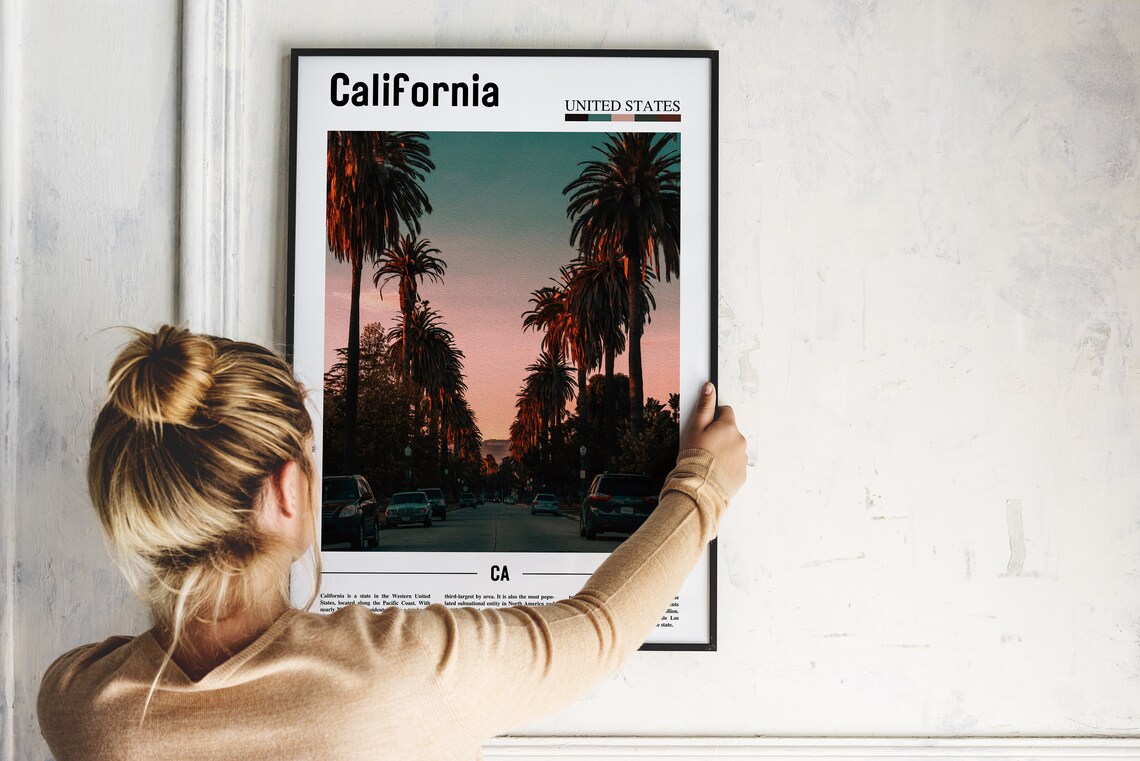 California Minimal Travel Destination Poster - Image 5