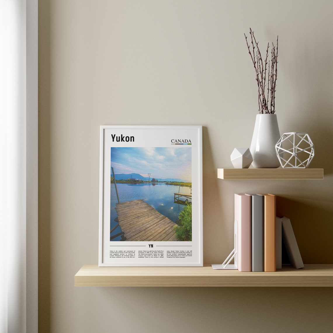 Yukon Print Yukon Poster Yukon Wall Art Oil Painting Poster Colorful City Print City Artwork Travel Artwork Travel Wall Art Lake Print - Image 3
