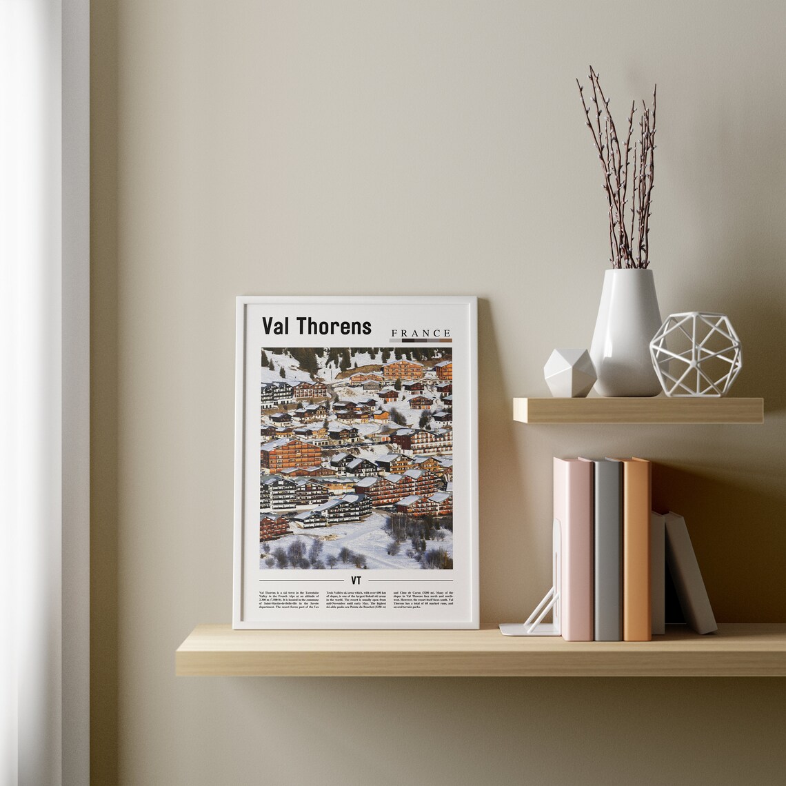 Val Thorens Travel Poster, Oil Painting City Artwork - Image 3