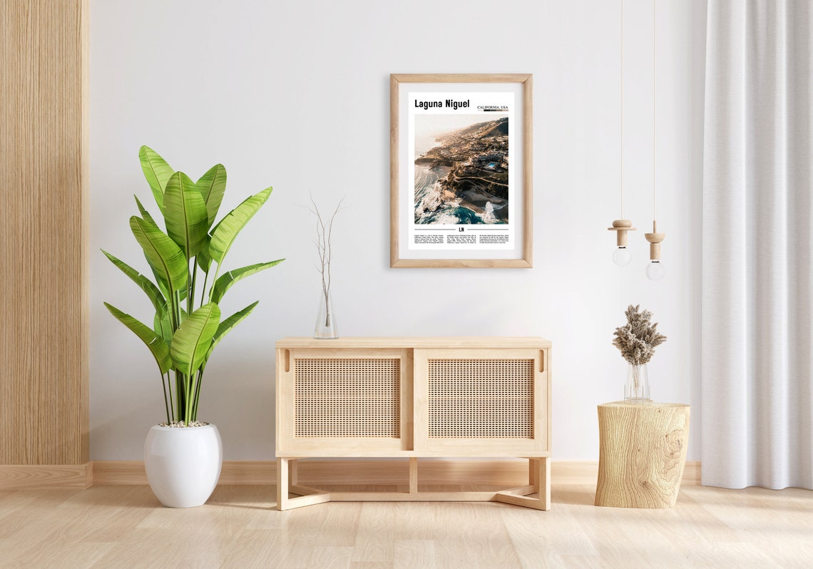 Laguna Niguel Print Laguna Niguel Poster Laguna Niguel Wall Art Minimal Travel Print Minimal City Poster Destination Oil Painting Poster - Image 4