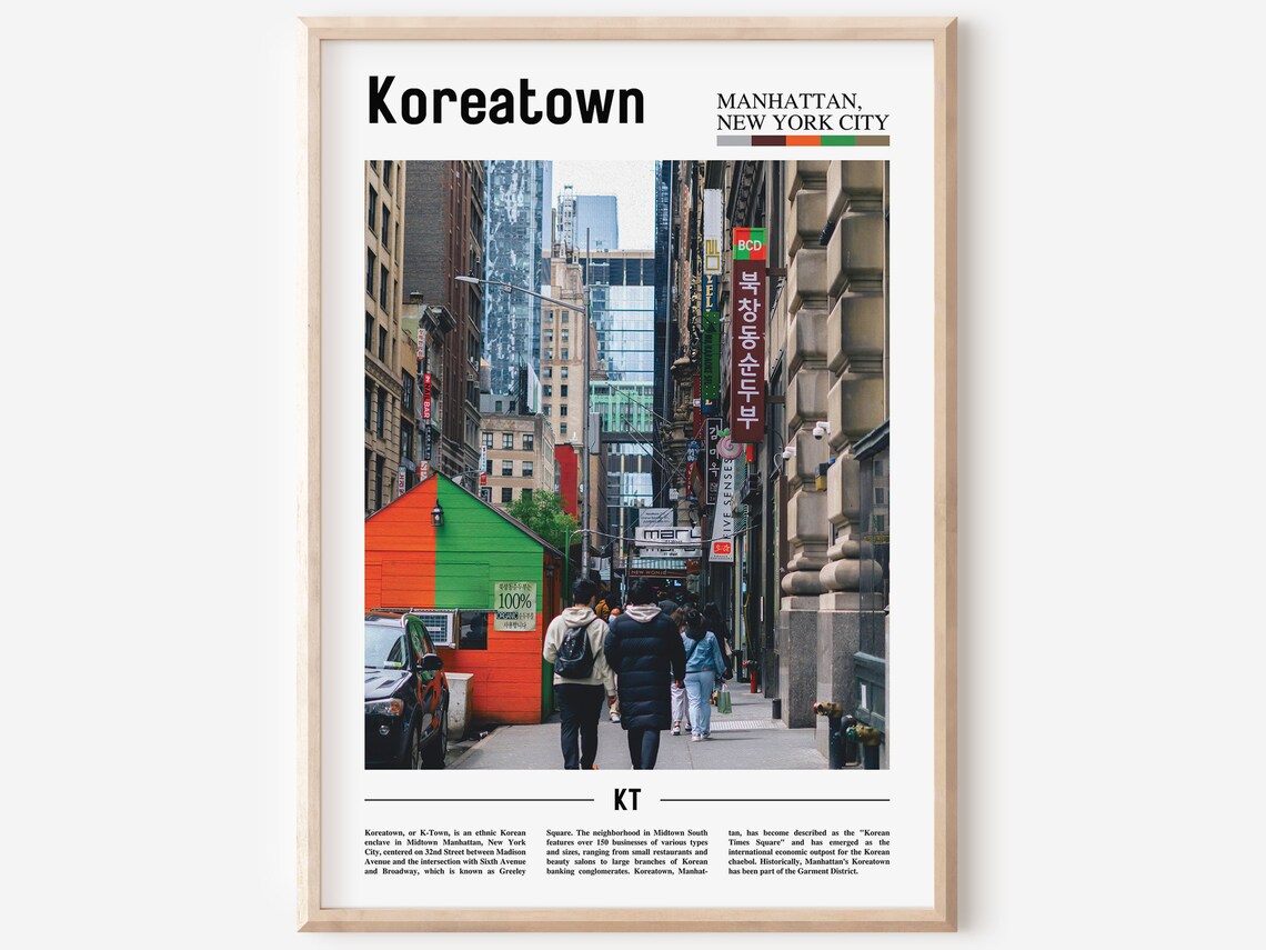 Koreatown, Colorful City Art Print