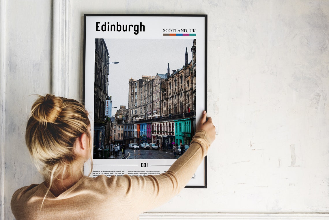 Edinburgh Poster Edinburgh Print Edinburgh Wall Art Minimal Travel Print Minimal City Poster Travel Destination Oil Painting Poster - Image 4