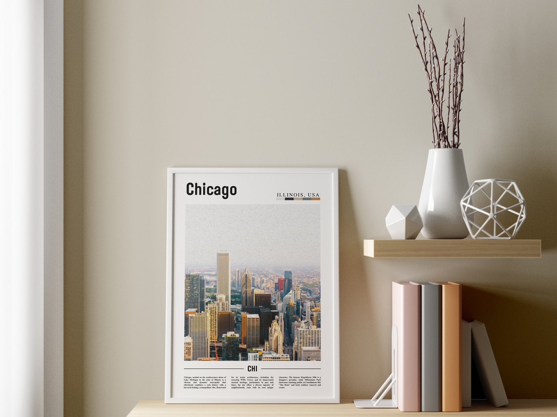 Chicago Print Chicago Poster Chicago Wall Art United States Photo United States Poster United States Print - Image 3