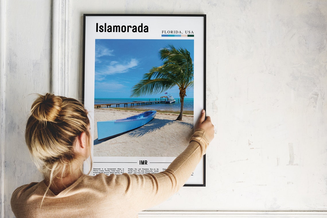 Islamorada Print Islamorada Poster Islamorada Wall Art Oil Painting Poster Colorful City Print City Artwork Travel Artwork Travel Art - Image 4