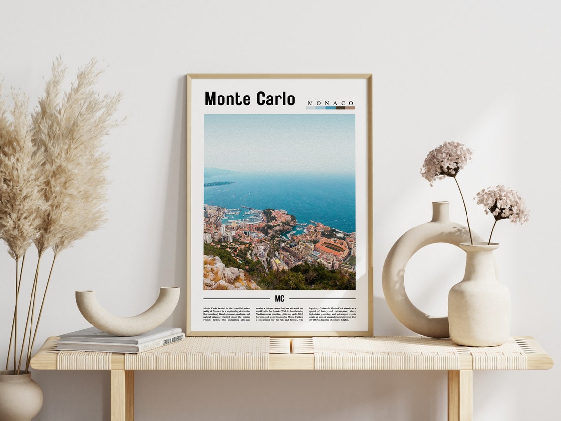 Monte Carlo Poster Monte Carlo Print Monte Carlo Wall Art Europe Photo Europe Poster Europe Print Travel Poster - Image 5