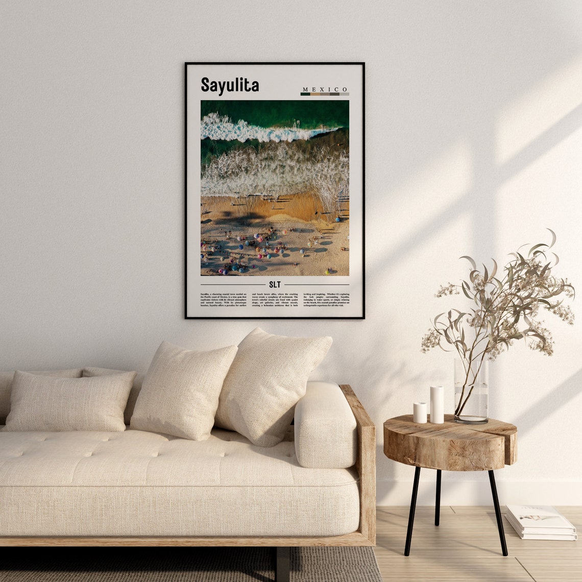 Sayulita Poster Sayulita Print Sayulita Wall Art Minimal Travel Print Travel Destination Oil Painting Poster - Image 2