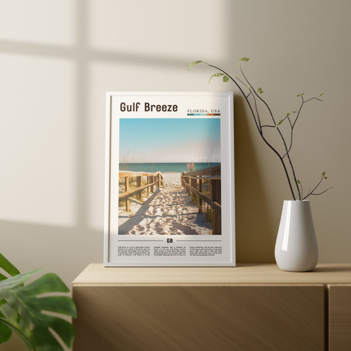 Gulf Breeze, City Artwork Travel Poster - Image 2