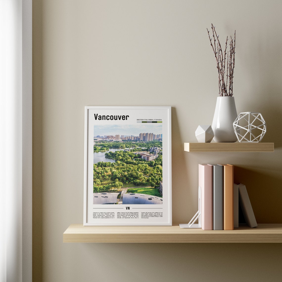 Vancouver Print Vancouver Poster Vancouver Wall Art Oil Painting Poster Colorful City Print City Artwork Travel Artwork Travel Wall Art - Image 3