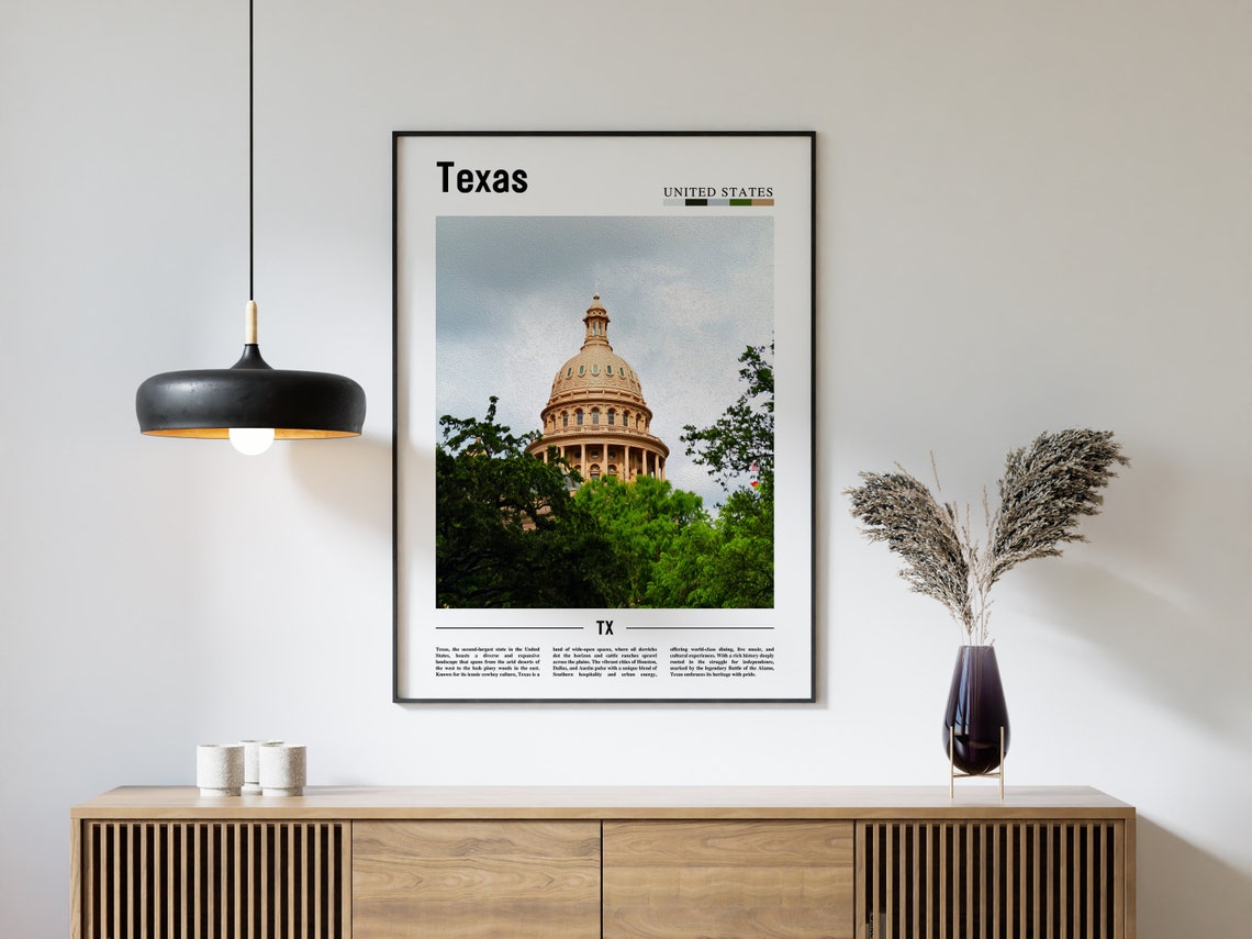 Texas Poster Texas Print Texas Wall Art Texas Photo United States Photo United States Poster United States Print - Image 4