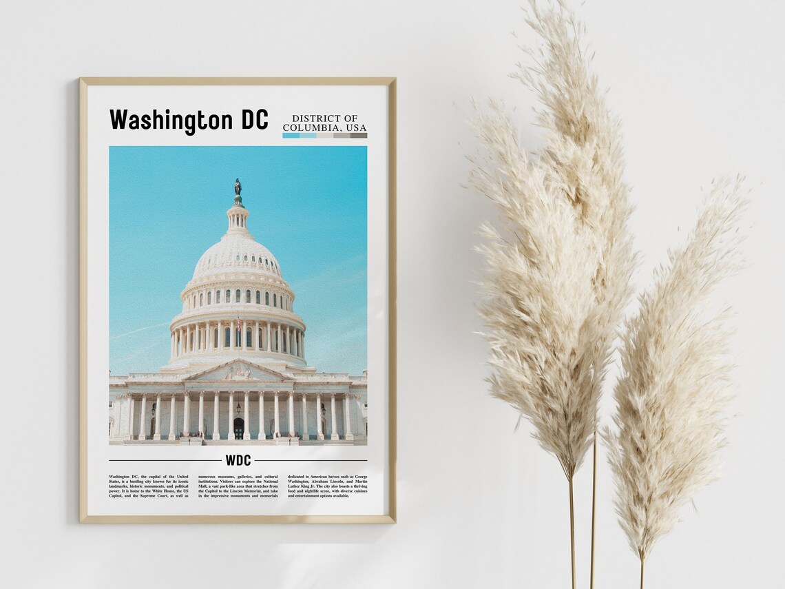 Washington Dc Poster Washington Dc Print Washington Dc Wall Art United States Photo United States Poster United States Print - Image 3