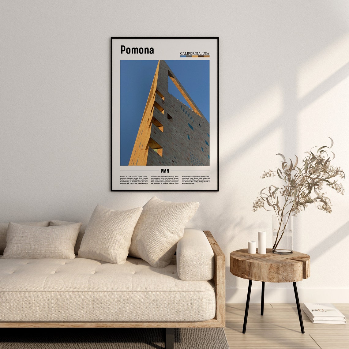 Pomona Print Pomona Poster Pomona Wall Art Minimal Travel Print Minimal City Poster Travel Destination City Print Oil Painting Poster - Image 2
