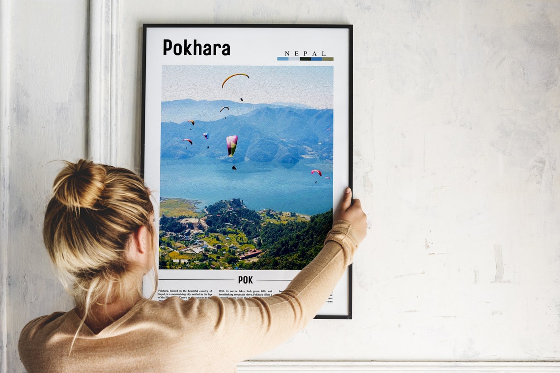 Pokhara Poster Pokhara Print Pokhara Wall Art Asia Print Asia Poster Asia Photo Minimal Travel Poster - Image 5