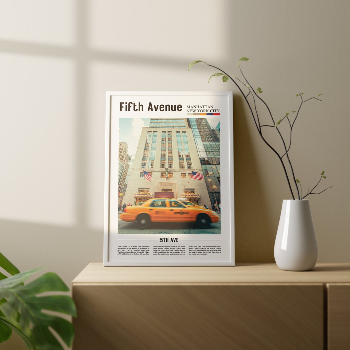 Fifth Avenue Print Fifth Avenue Poster Fifth Avenue Wall Art Oil Painting Poster City Print City Artwork Travel Artwork Travel Wall Art - Image 3