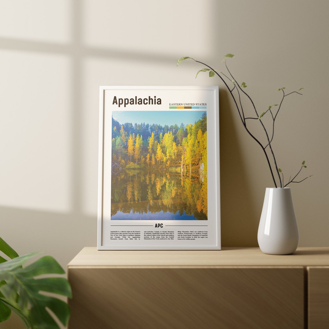 Appalachia Print Appalachia Poster Appalachia Wall Art Oil Painting Poster Colorful City Print City Artwork Travel Artwork Travel Art - Image 2