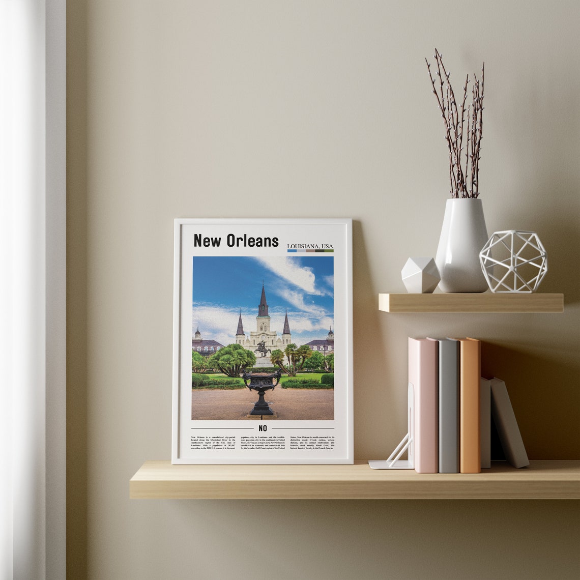 New Orleans Print New Orleans Poster New Orleans Wall Art Oil Painting Poster City Print City Artwork Travel Artwork Travel Wall Art - Image 4