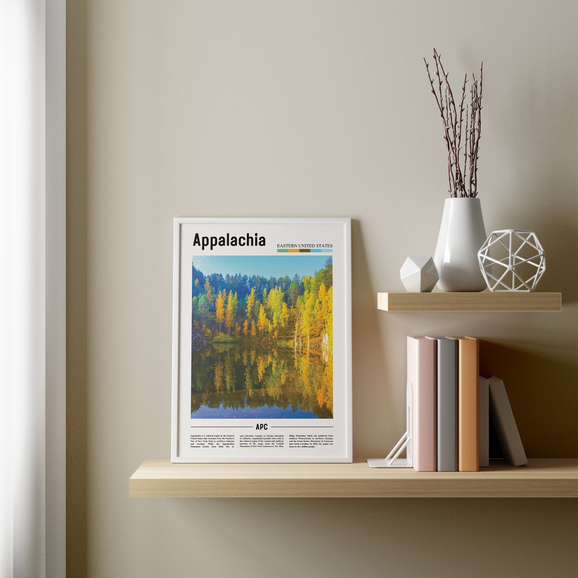 Appalachia Print Appalachia Poster Appalachia Wall Art Oil Painting Poster Colorful City Print City Artwork Travel Artwork Travel Art - Image 3