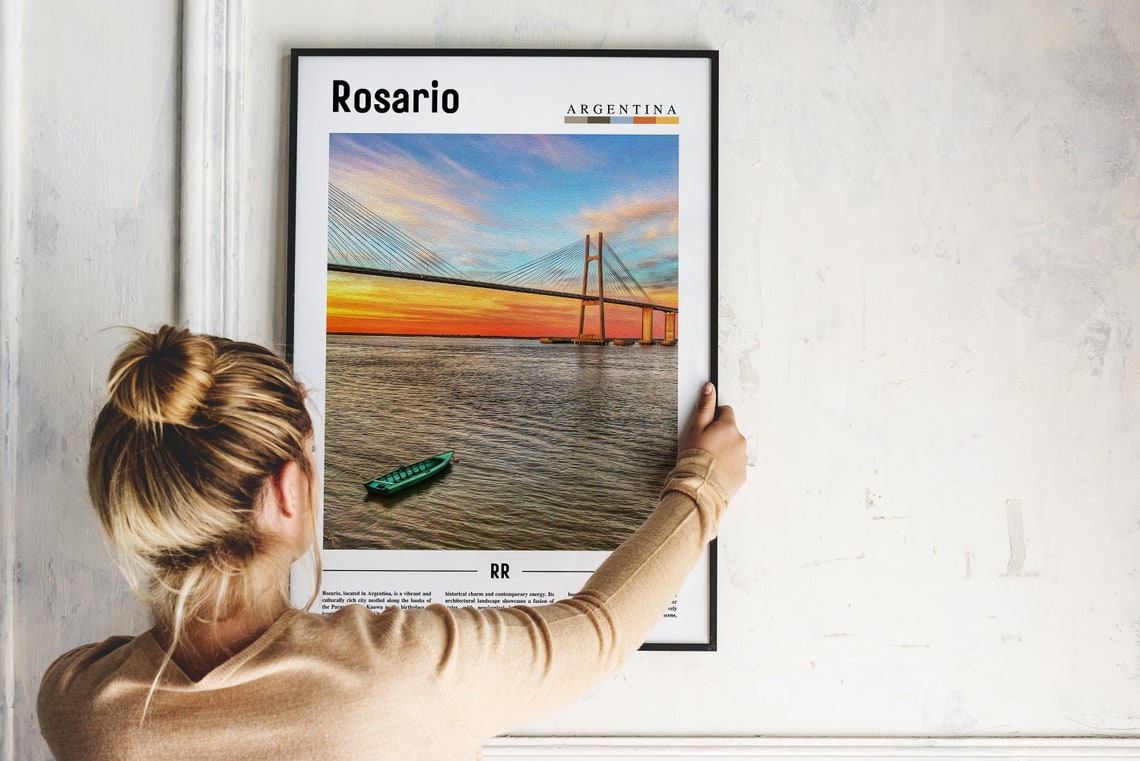 Rosario Poster Rosario Print Rosario Wall Art South America Poster South America Print Travel Poster - Image 5