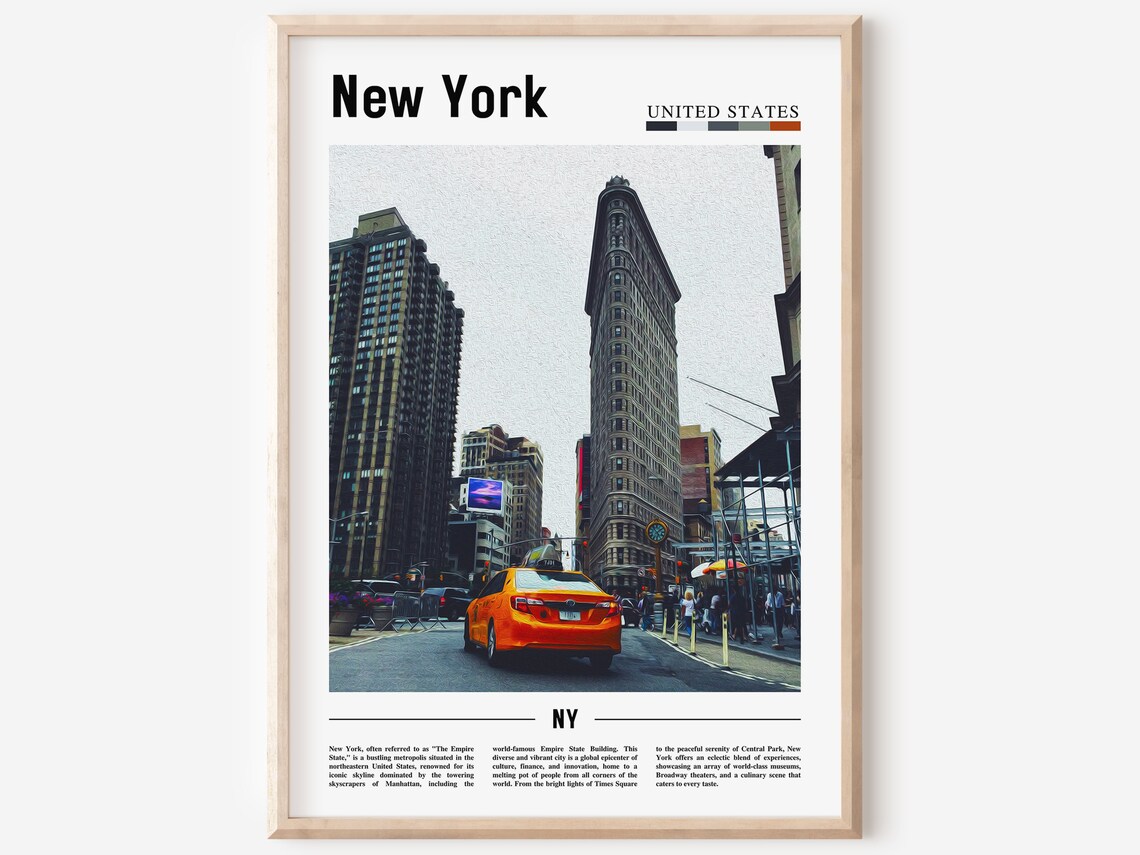 New York Travel Poster, New York Photo Art Print