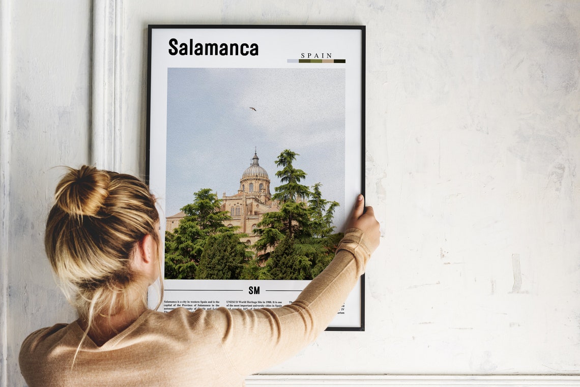 Salamanca Poster Salamanca Print Salamanca Wall Art Spain Photo Spain Poster Spain Print Minimal Travel Poster - Image 4