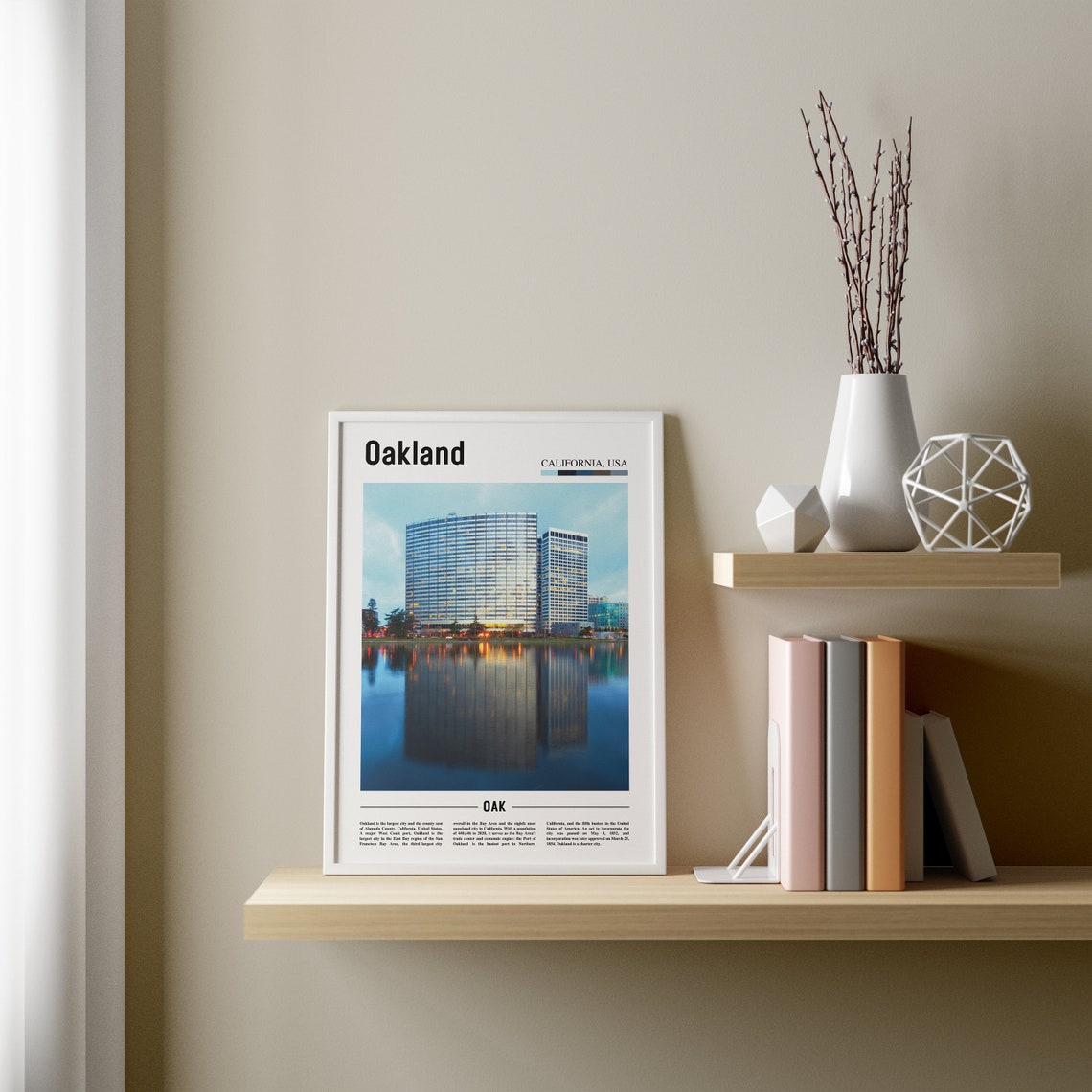 Oakland Print Oakland Poster Oakland Wall Art Oil Painting Poster Colorful City Print City Artwork Travel Artwork Travel Wall Art - Image 3