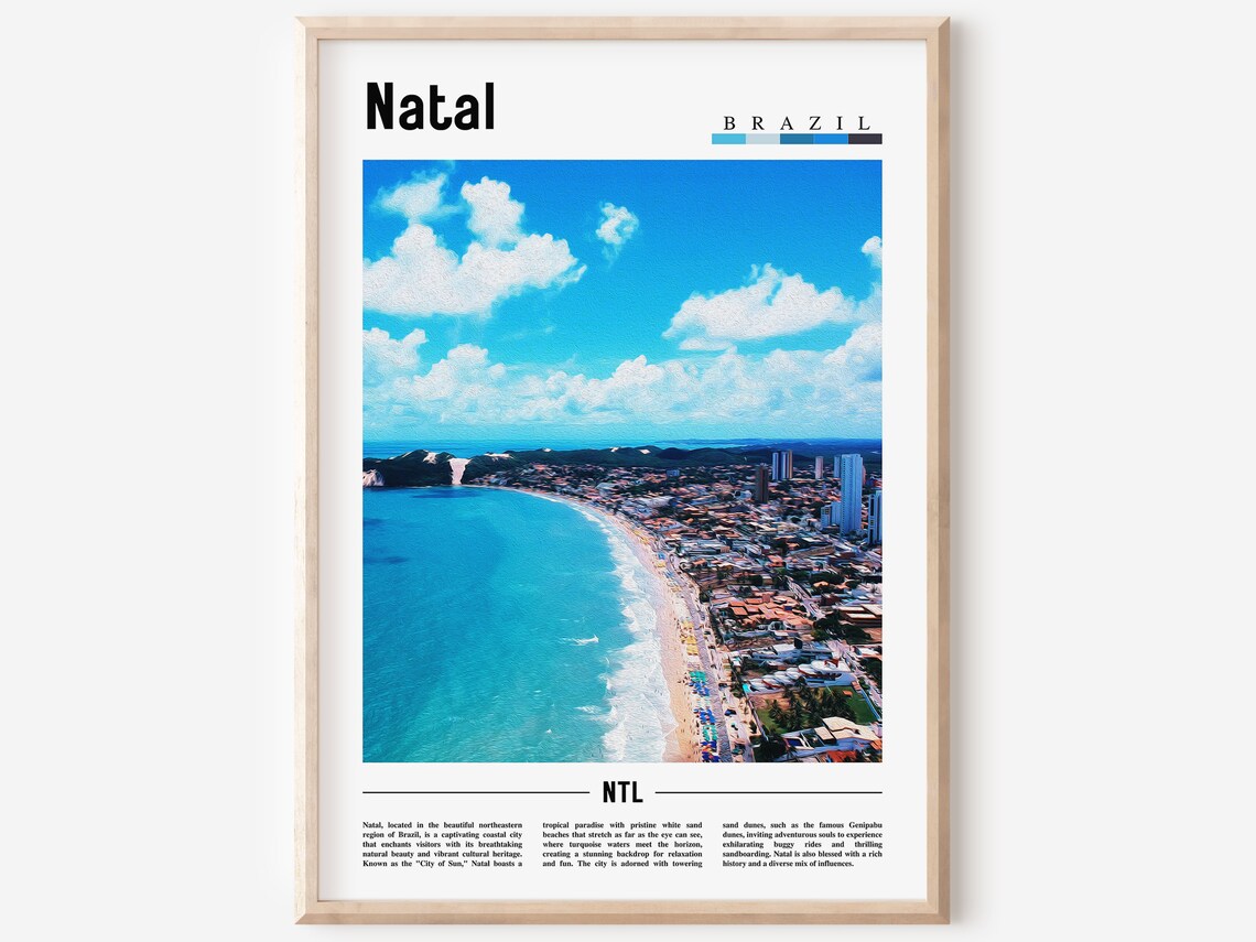 Natal Travel Poster, South America Landmark