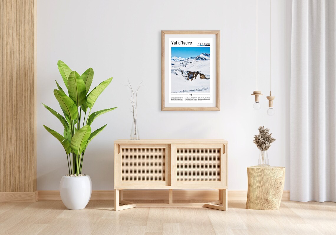 Val Disere Minimal Travel Poster, Oil Painting - Image 3
