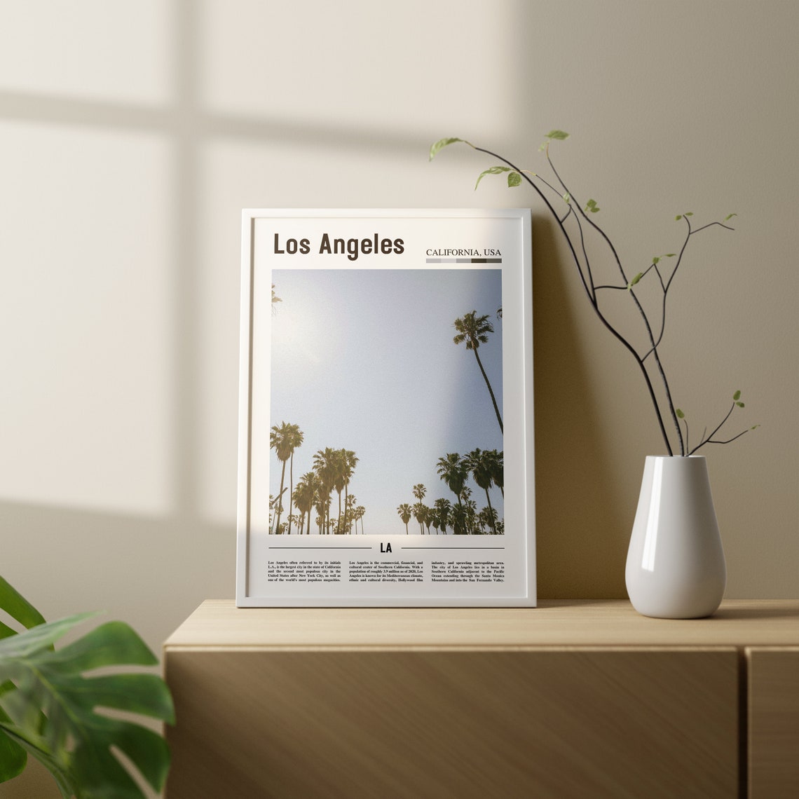 Los Angeles Print Los Angeles Poster Los Angeles Wall Art Oil Painting Poster Colorful City Print City Artwork Travel Artwork Travel Art - Image 2