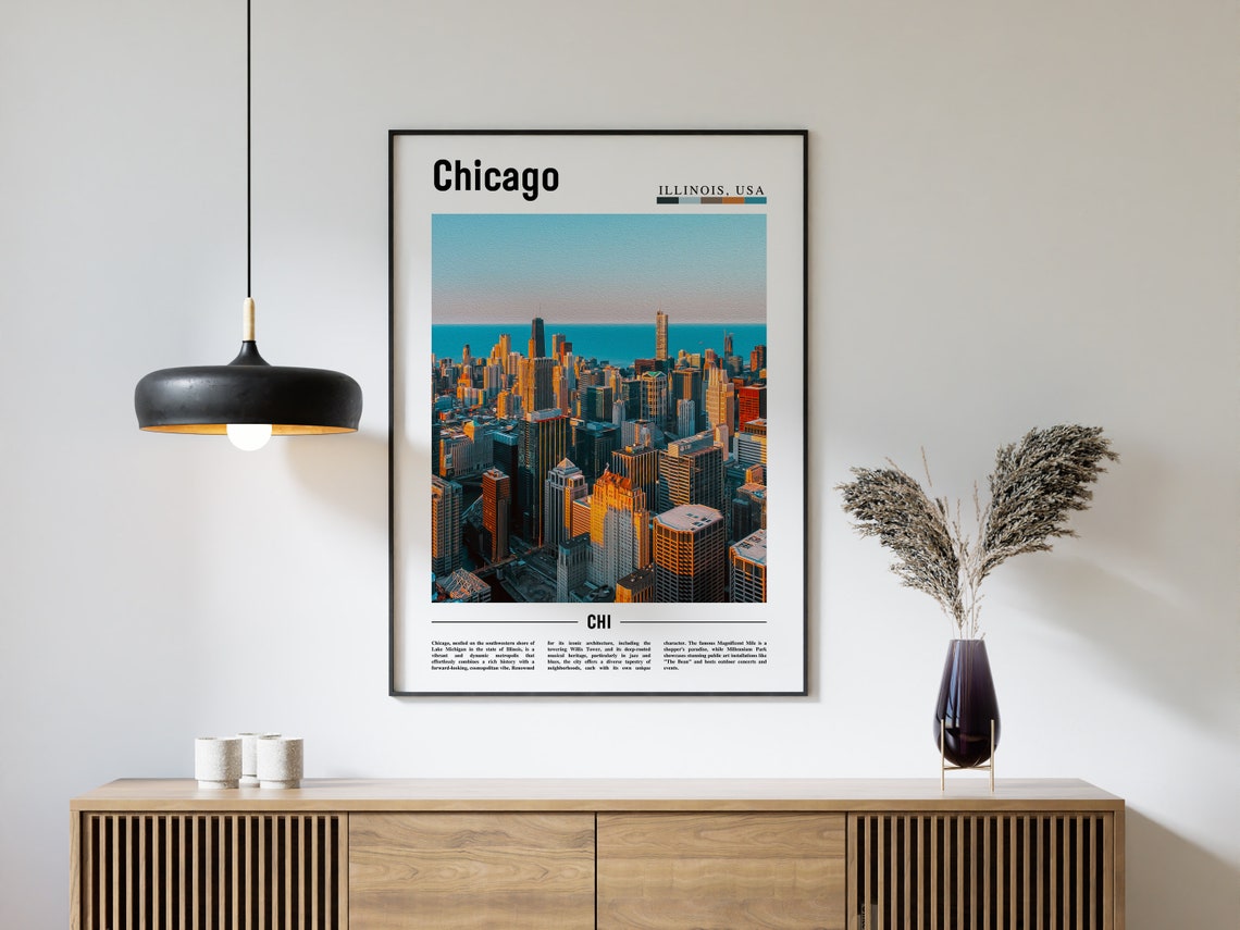 Chicago Print Chicago Poster Chicago Wall Art United States Photo United States Poster United States Print - Image 4