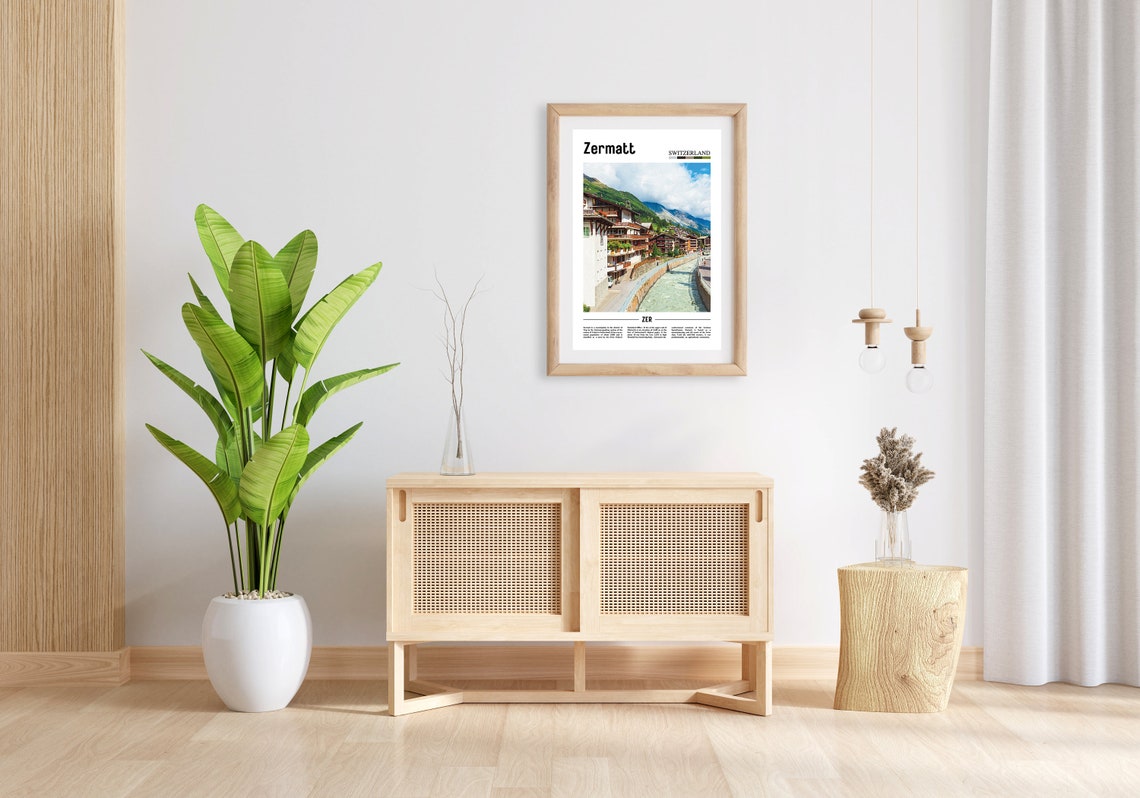 Zermatt Print Zermatt Poster Zermatt Wall Art Oil Painting Poster Colorful City Print City Artwork Travel Artwork Travel Wall Art - Image 5