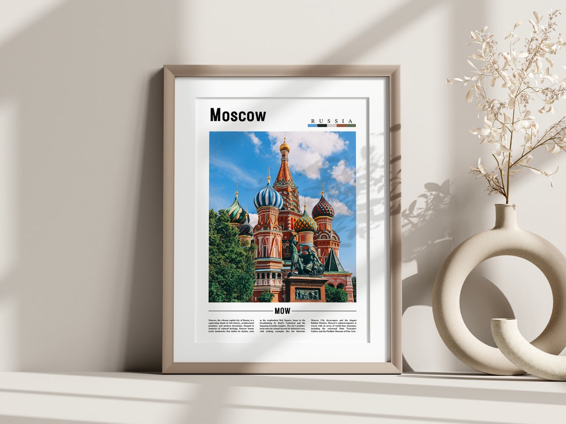 Moscow Poster Moscow Print Moscow Wall Art Europe Photo Europe Poster Europe Print Travel Poster - Image 3