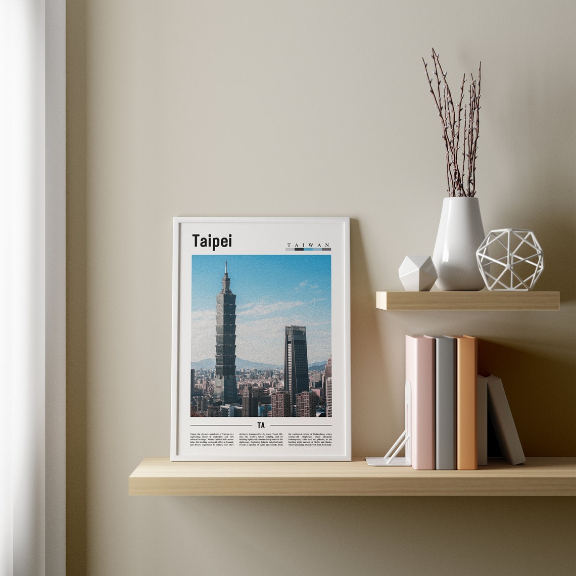 Taipei Poster Taipei Print Taipei Wall Art Asia Print Asia Poster Asia Photo Minimal Travel Poster - Image 3