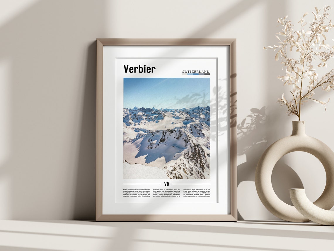 Verbier Poster Verbier Print Verbier Wall Art Europe Photo Europe Poster Europe Print Travel Poster - Image 3
