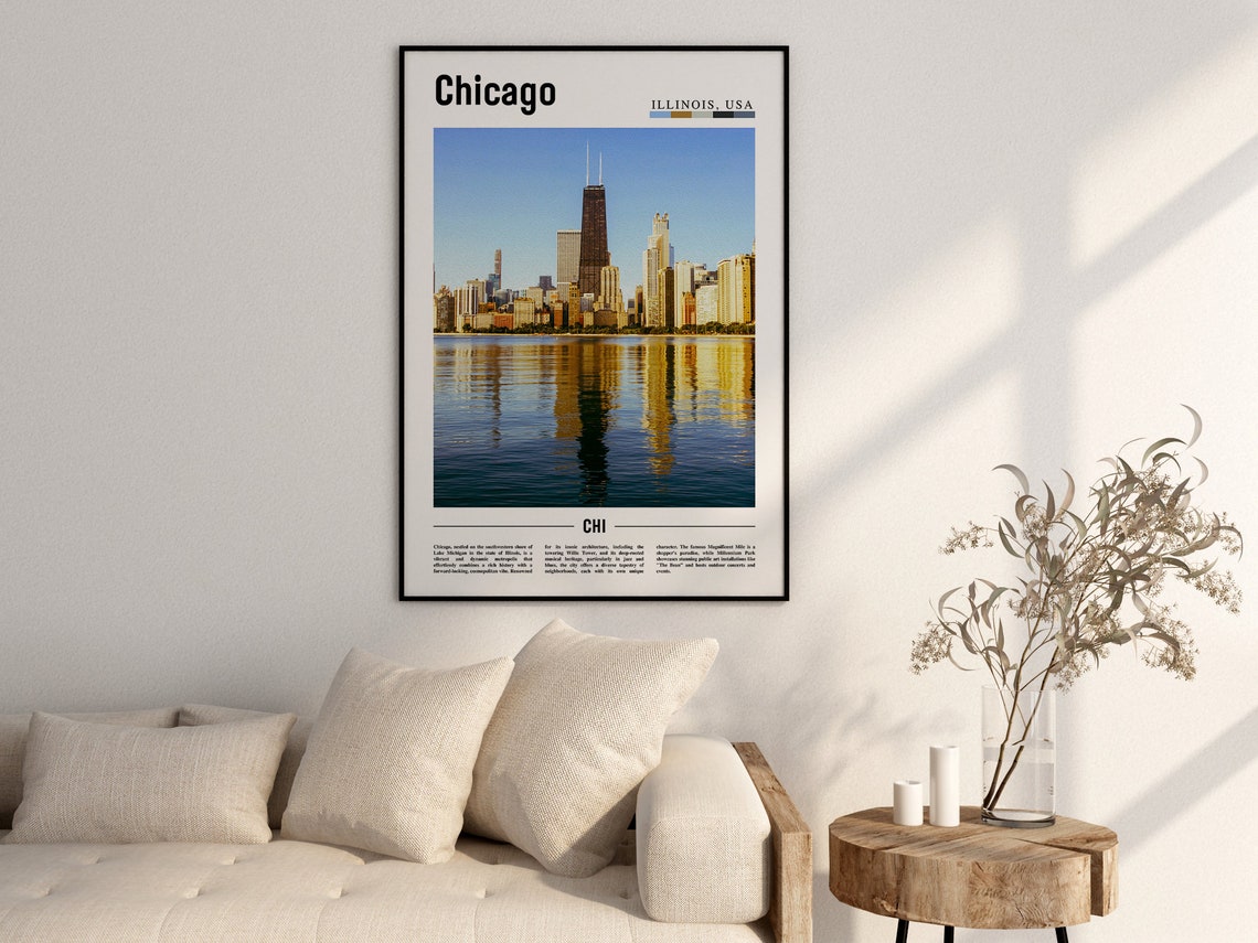 Chicago Print Chicago Poster Chicago Wall Art United States Photo United States Poster United States Print - Image 2