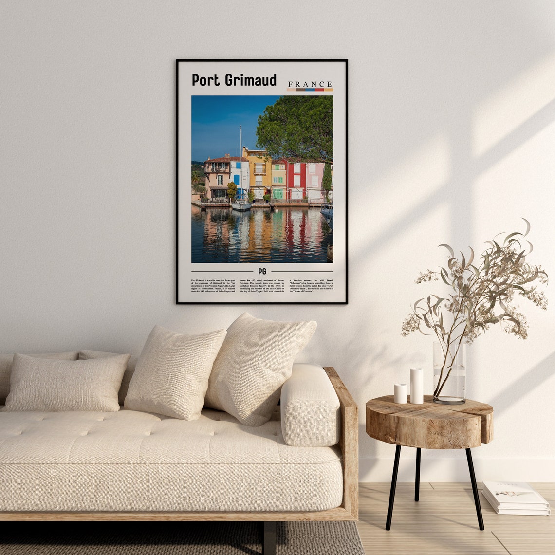 Port Grimaud Print Port Grimaud Poster Port Grimaud Wall Art Minimal Travel Print Minimal City Poster Travel Oil Painting Poster - Image 2
