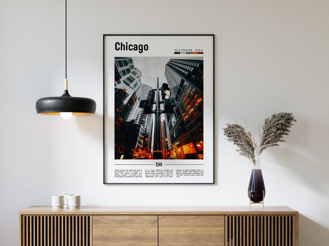 Chicago Print Chicago Poster Chicago Wall Art United States Photo United States Poster United States Print - Image 4