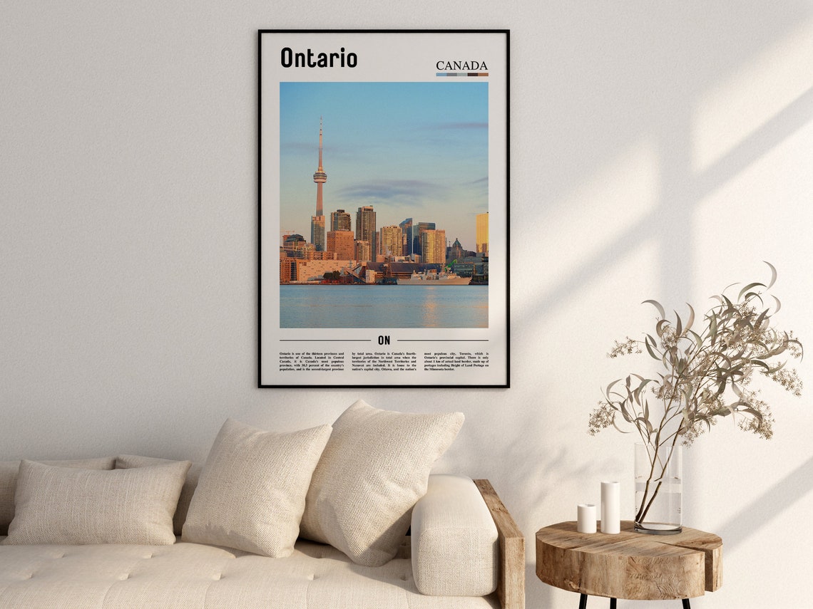 Ontario Print Ontario Poster Ontario Wall Art Oil Painting Poster Colorful City Print City Artwork Travel Artwork Travel Wall Art - Image 2