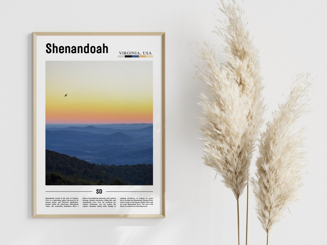 Shenandoah Poster Shenandoah Print Shenandoah Wall Art United States Photo United States Poster United States Print - Image 4