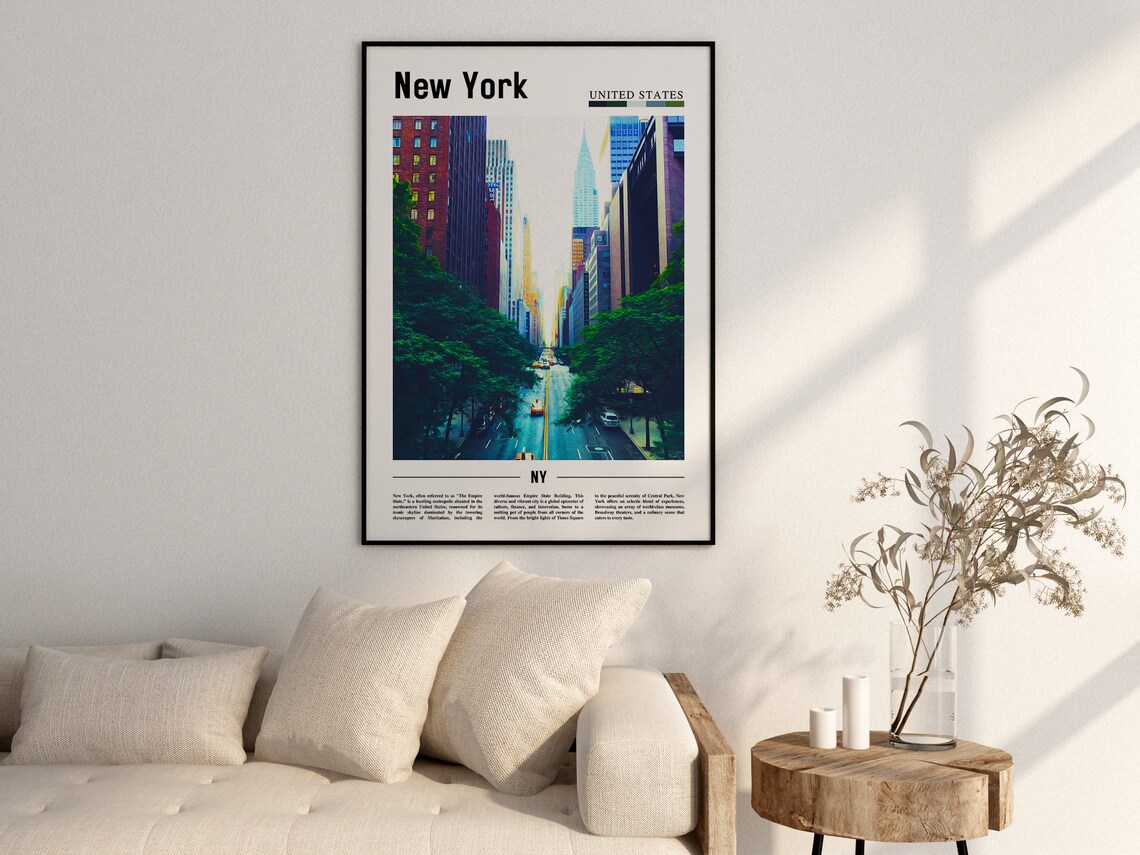 New York Travel Poster, USA Cityscape Art Print - Image 2