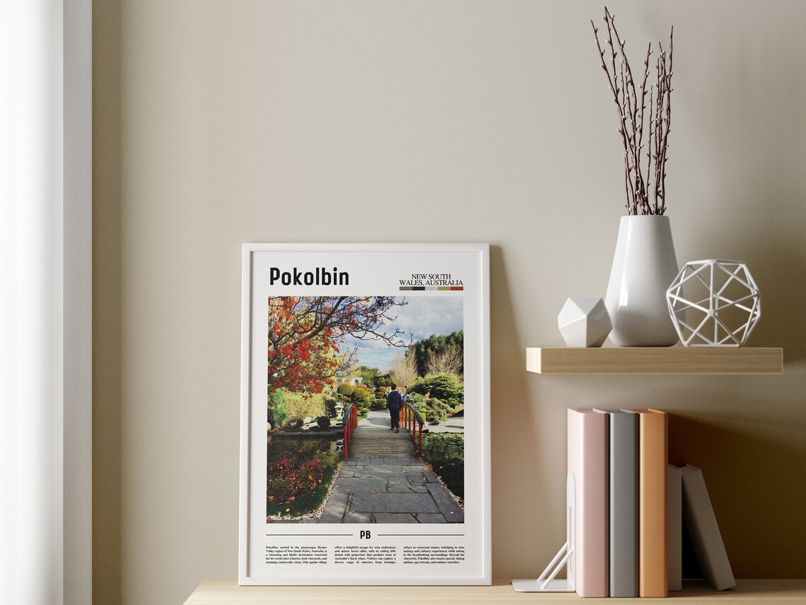 Pokolbin Minimal Travel Poster, Oil Painting - Image 3